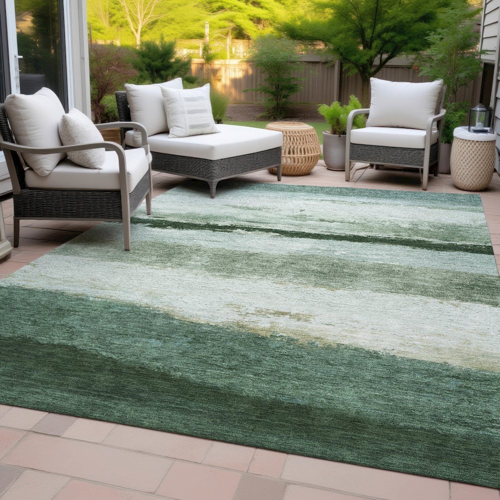 Machine Washable Indoor/Outdoor Chantille ACN2169 Fern 2'6" x 3'10" Rug. Picture 8