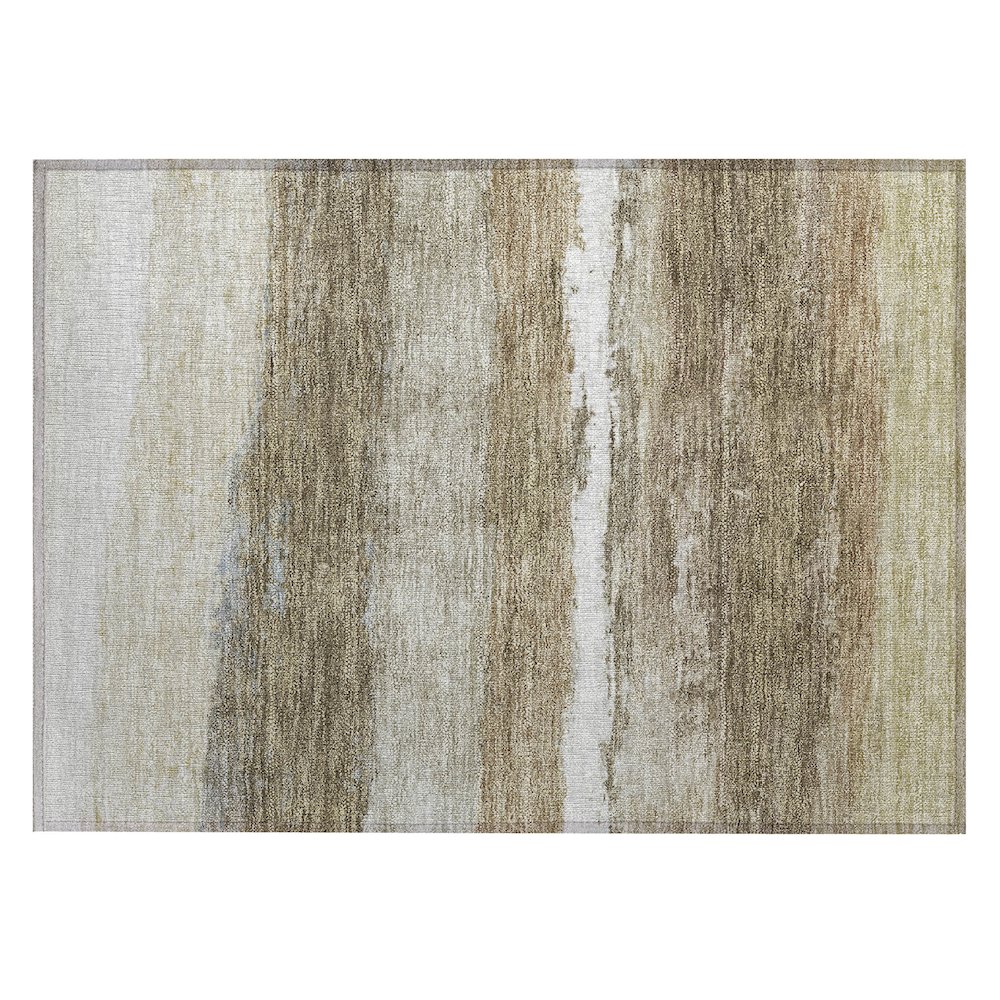 Machine Washable Indoor/Outdoor Chantille ACN2169 Khaki 1'8" x 2'6" Rug. Picture 1
