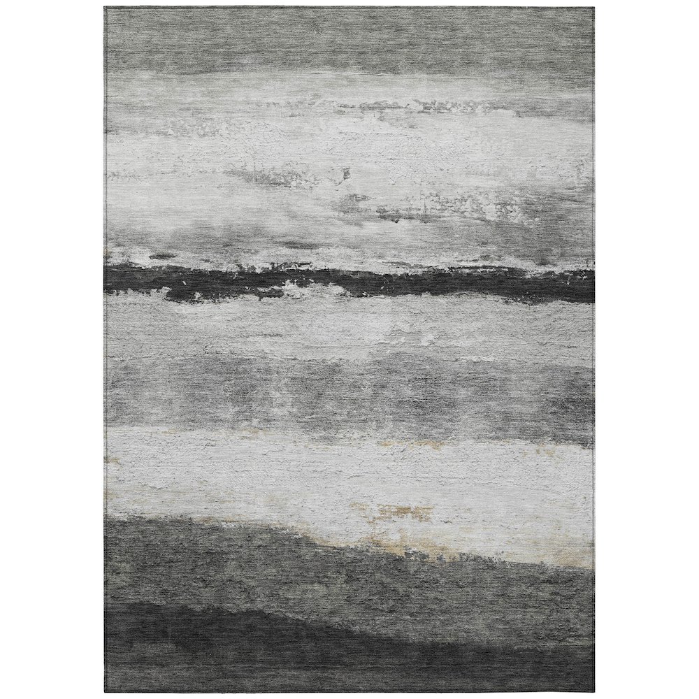 Machine Washable Indoor/Outdoor Chantille ACN2169 Pewter 2'6" x 3'10" Rug. Picture 1