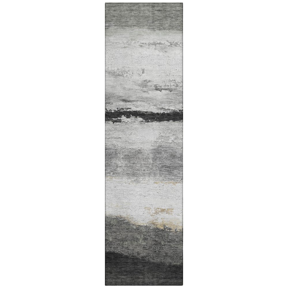 Machine Washable Indoor/Outdoor Chantille ACN2169 Pewter 2'3" x 7'6" Runner Rug. Picture 1
