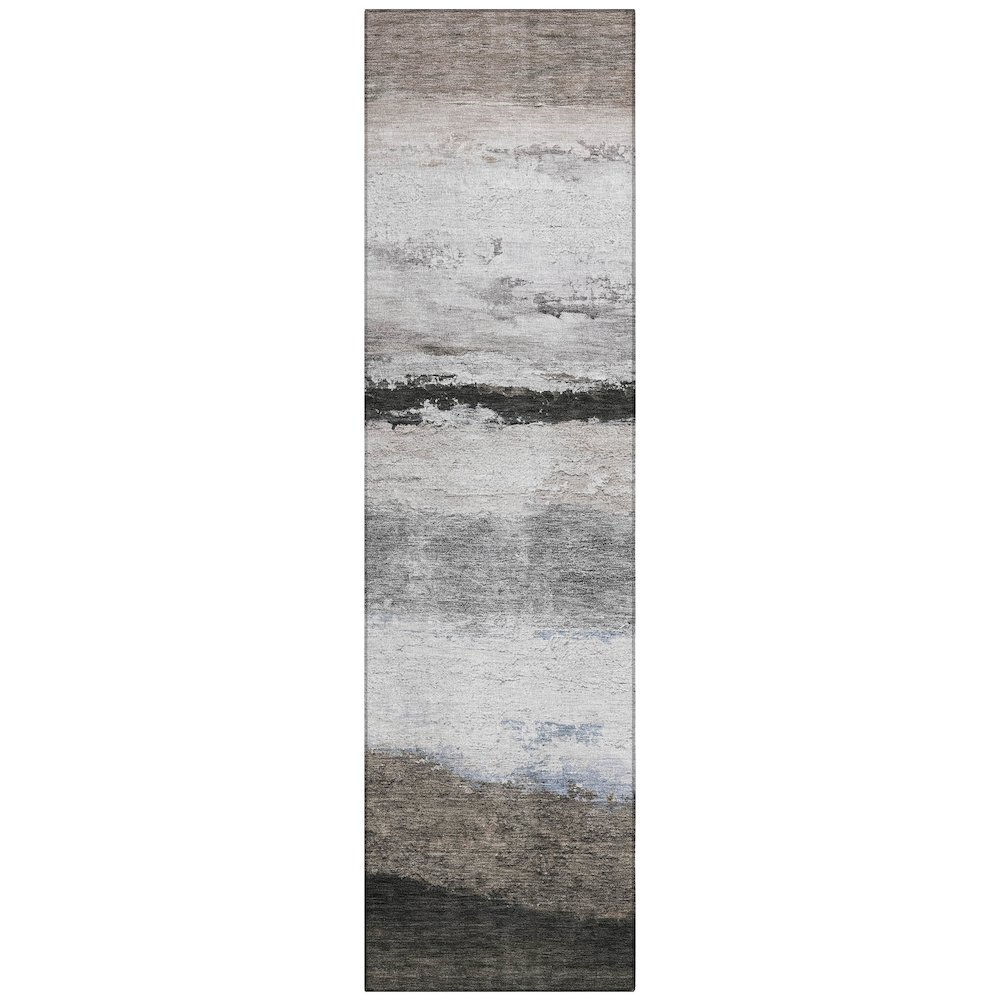 Machine Washable Indoor/Outdoor Chantille ACN2169 Taupe 2'3" x 7'6" Runner Rug. Picture 1