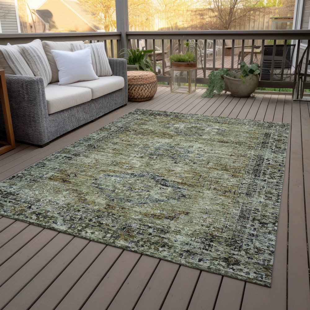 Machine Washable Indoor/Outdoor Chantille ACN2170 Aloe 2'6" x 3'10" Rug. Picture 8