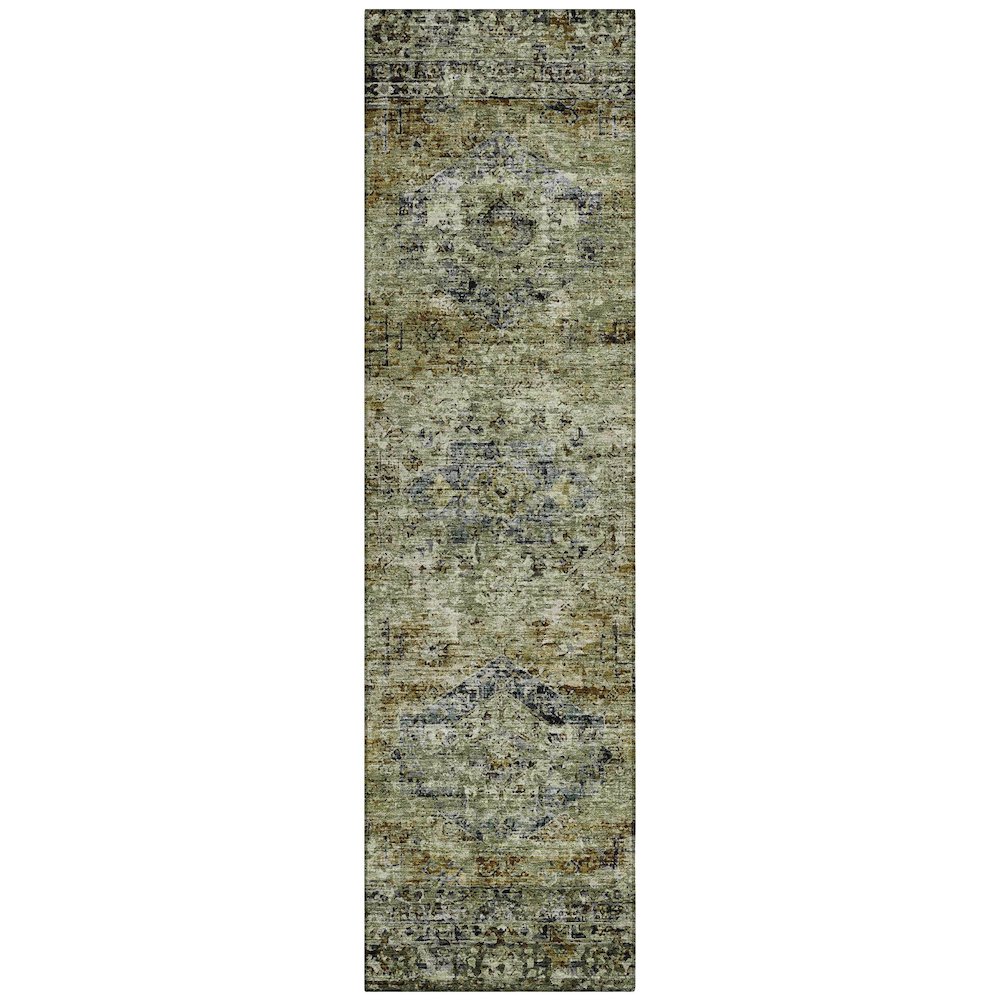 Machine Washable Indoor/Outdoor Chantille ACN2170 Aloe 2'3" x 7'6" Runner Rug. Picture 1