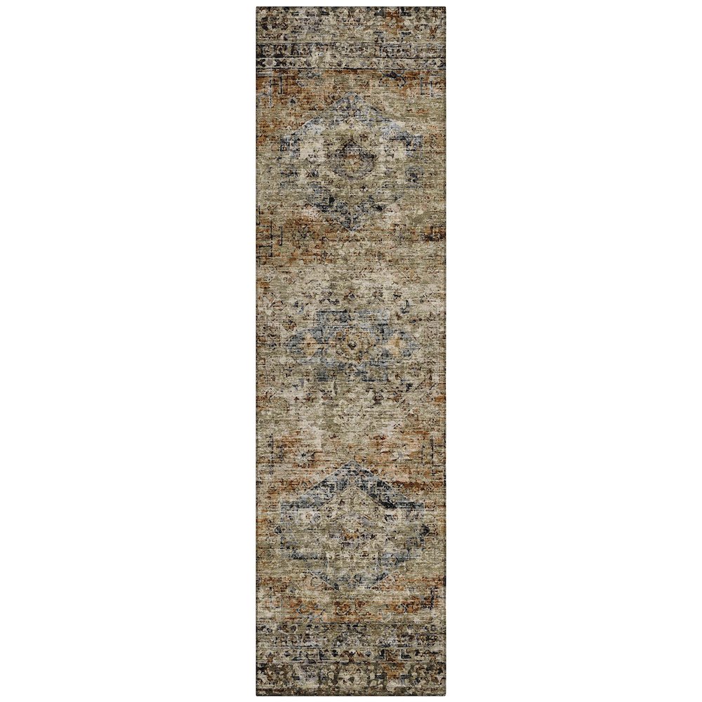Machine Washable Indoor/Outdoor Chantille ACN2170 Copper 2'3" x 7'6" Runner Rug. Picture 1