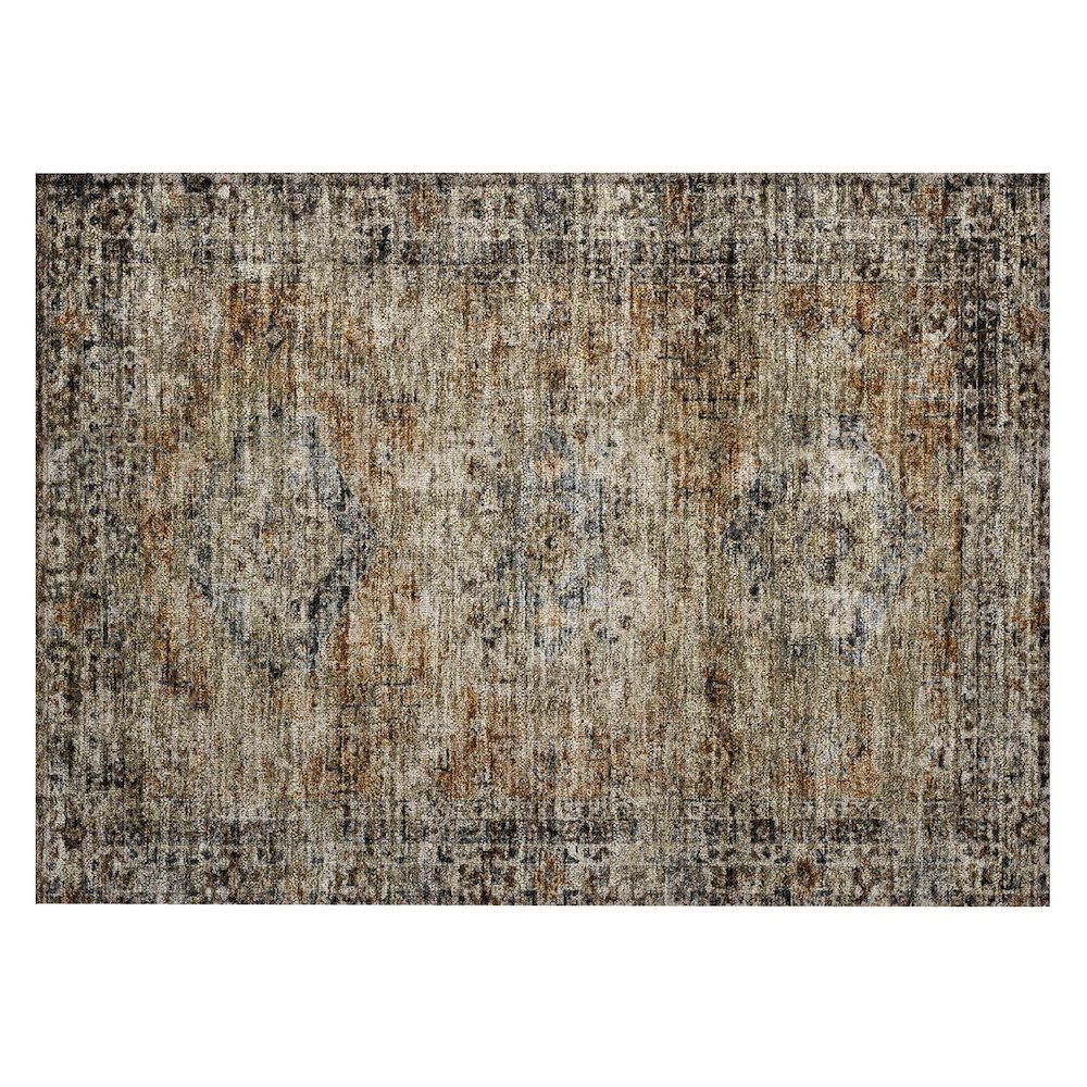 Machine Washable Indoor/Outdoor Chantille ACN2170 Copper 1'8" x 2'6" Rug. Picture 1