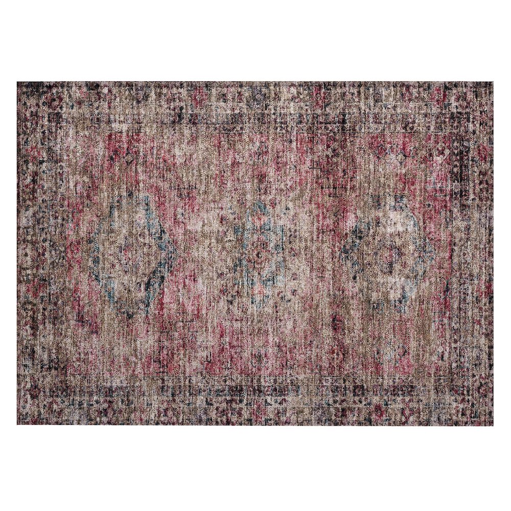 Machine Washable Indoor/Outdoor Chantille ACN2170 Pink 1'8" x 2'6" Rug. Picture 1