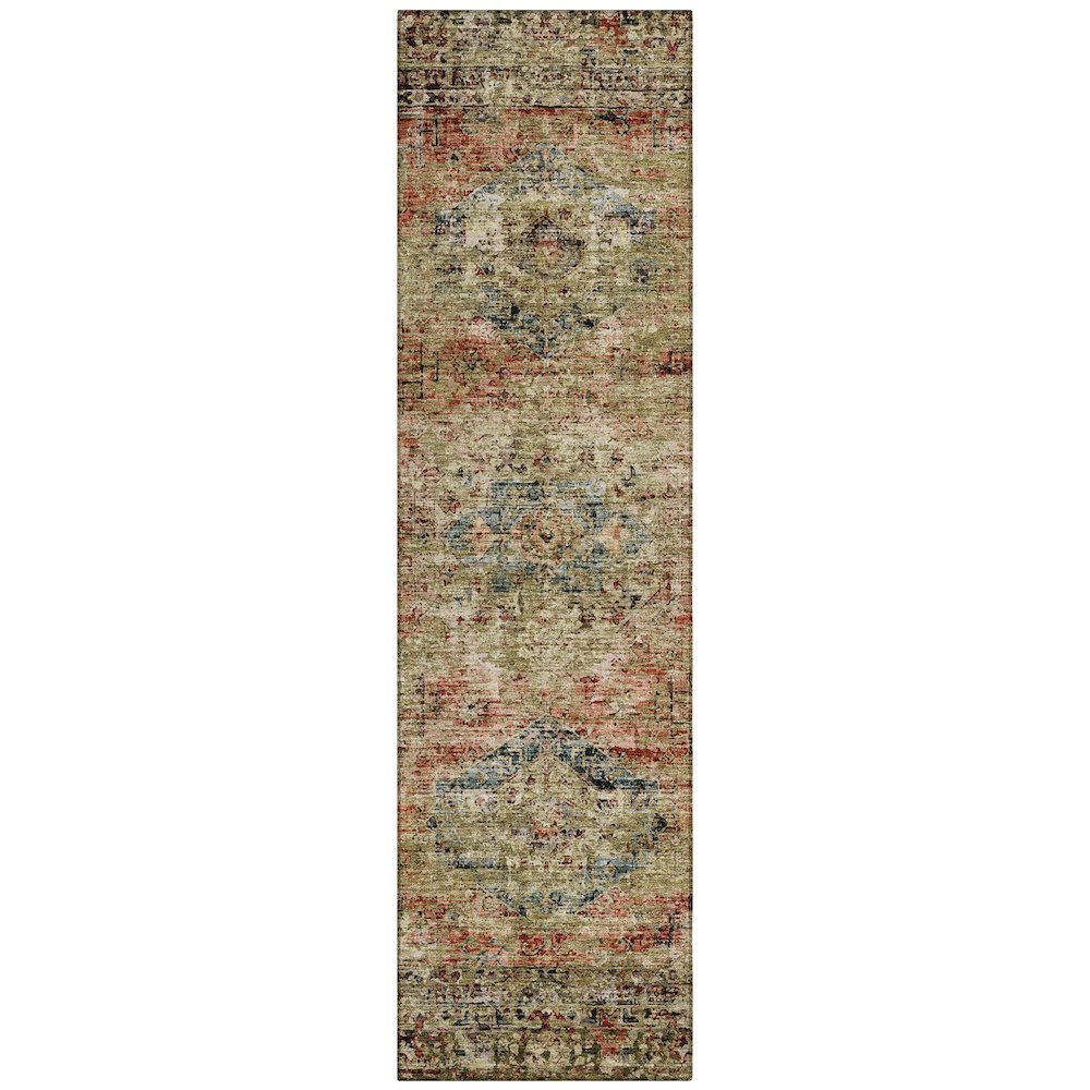 Machine Washable Indoor/Outdoor Chantille ACN2170 Terracotta 2'3"x7'6"Runner Rug. Picture 1