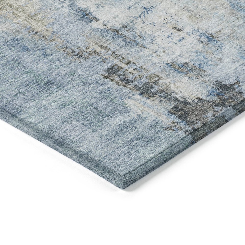 Machine Washable Indoor/Outdoor Chantille ACN2171 Blue 1'8" x 2'6" Rug. Picture 3