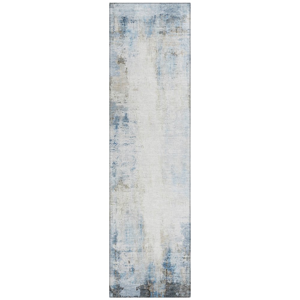 Machine Washable Indoor/Outdoor Chantille ACN2171 Blue 2'3" x 7'6" Runner Rug. Picture 1