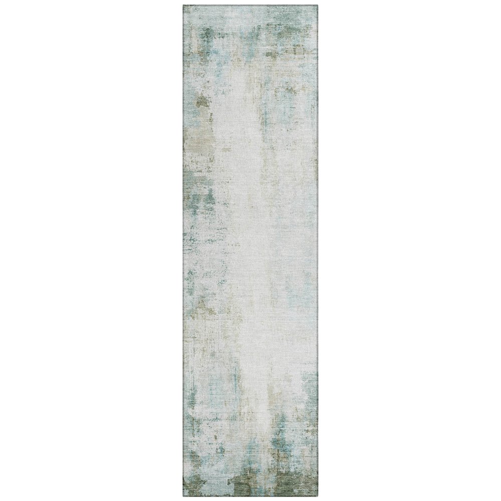 Machine Washable Indoor/Outdoor Chantille ACN2171 Sage 2'3" x 7'6" Runner Rug. Picture 1