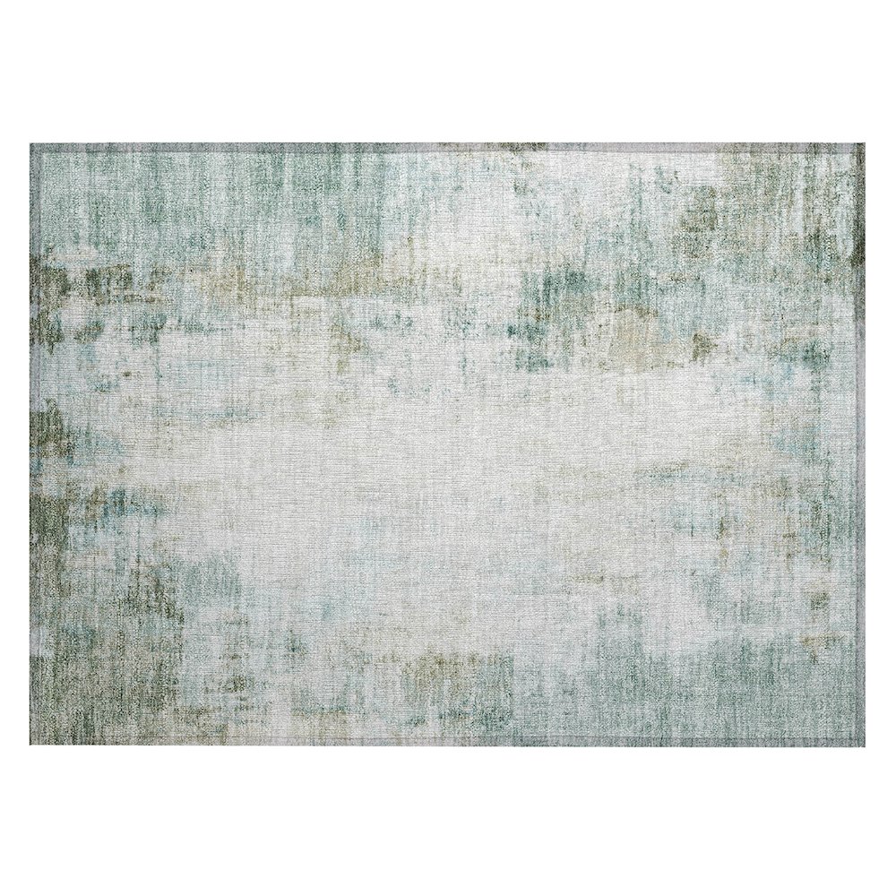Machine Washable Indoor/Outdoor Chantille ACN2171 Sage 1'8" x 2'6" Rug. Picture 1