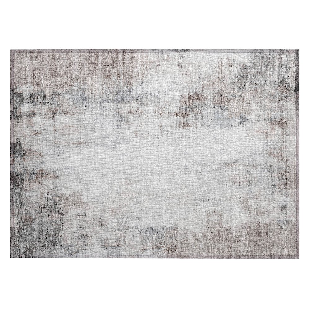 Machine Washable Indoor/Outdoor Chantille ACN2171 Taupe 1'8" x 2'6" Rug. Picture 1