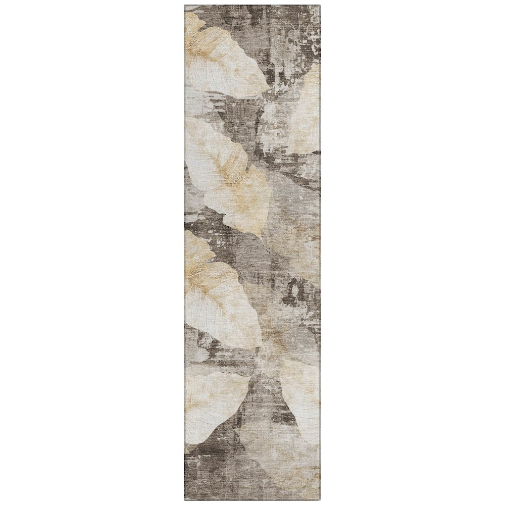 Machine Washable Indoor/Outdoor Chantille ACN2172 Brown 2'3" x 7'6" Runner Rug. Picture 1