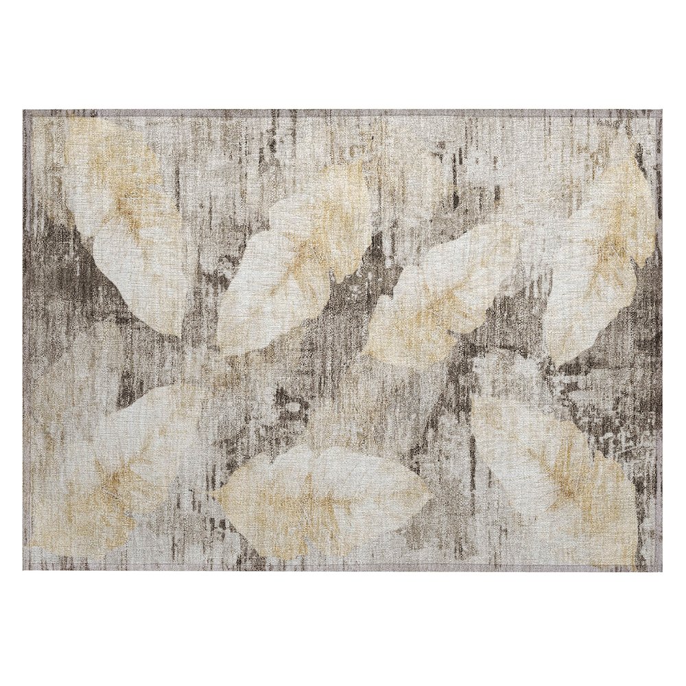 Machine Washable Indoor/Outdoor Chantille ACN2172 Brown 1'8" x 2'6" Rug. Picture 1