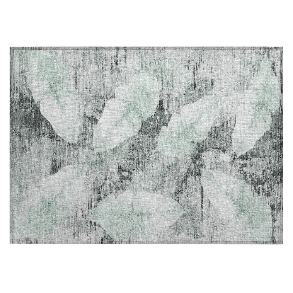 Machine Washable Indoor/Outdoor Chantille ACN2172 Teal 1'8" x 2'6" Rug. Picture 1