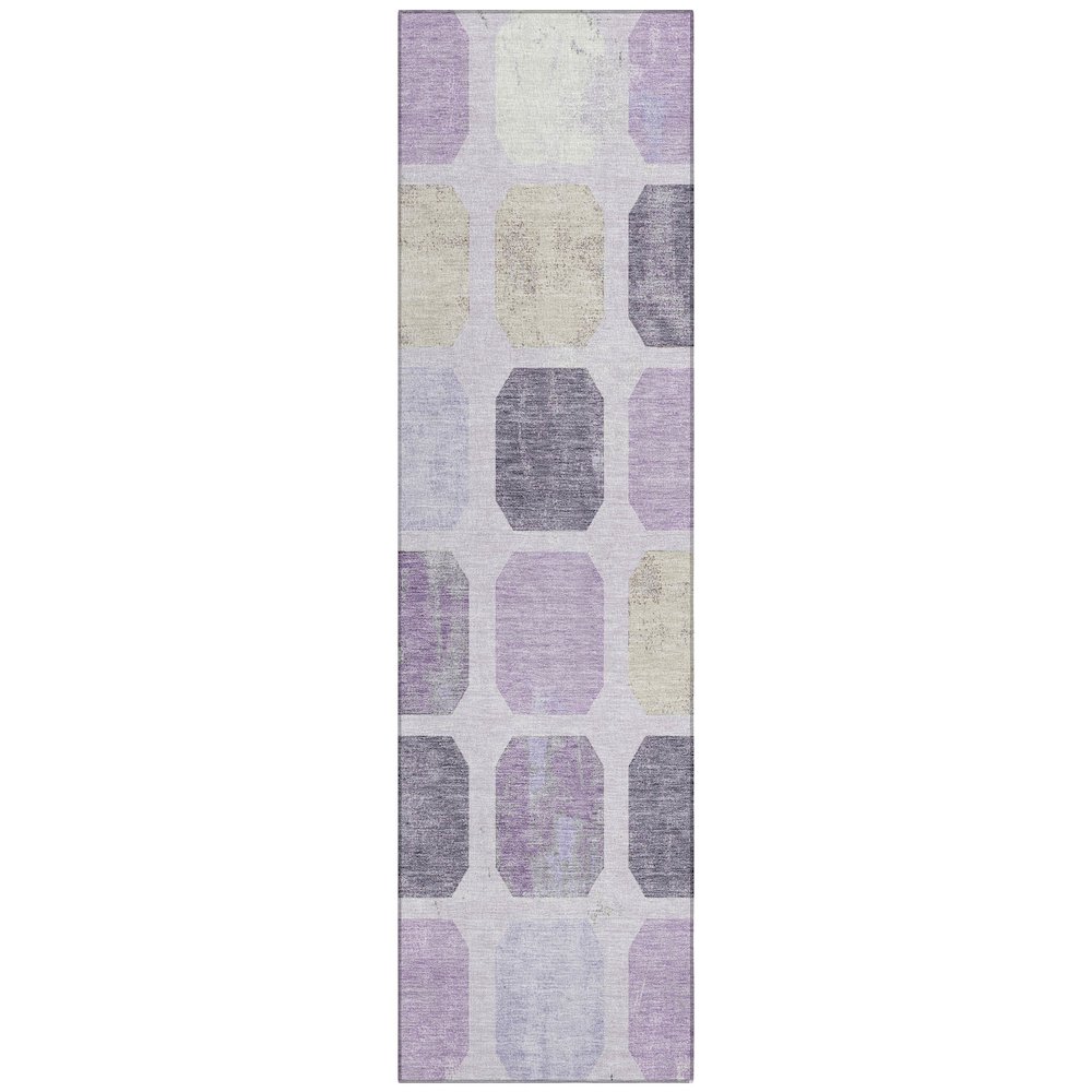 Machine Washable Indoor/Outdoor Chantille ACN2182 Lavender 2'3"x7'6" Runner Rug. Picture 1
