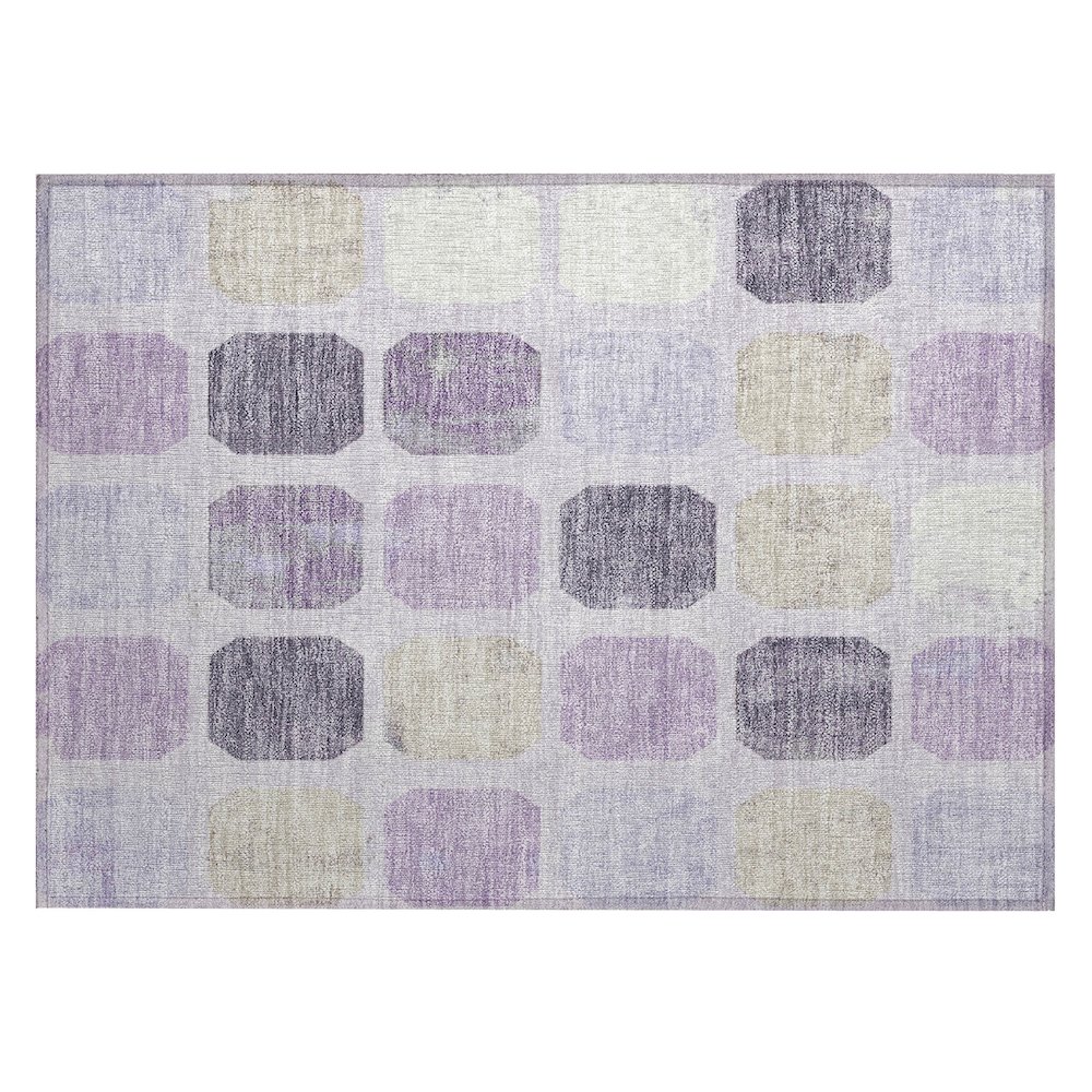 Machine Washable Indoor/Outdoor Chantille ACN2182 Lavender 1'8" x 2'6" Rug. Picture 1