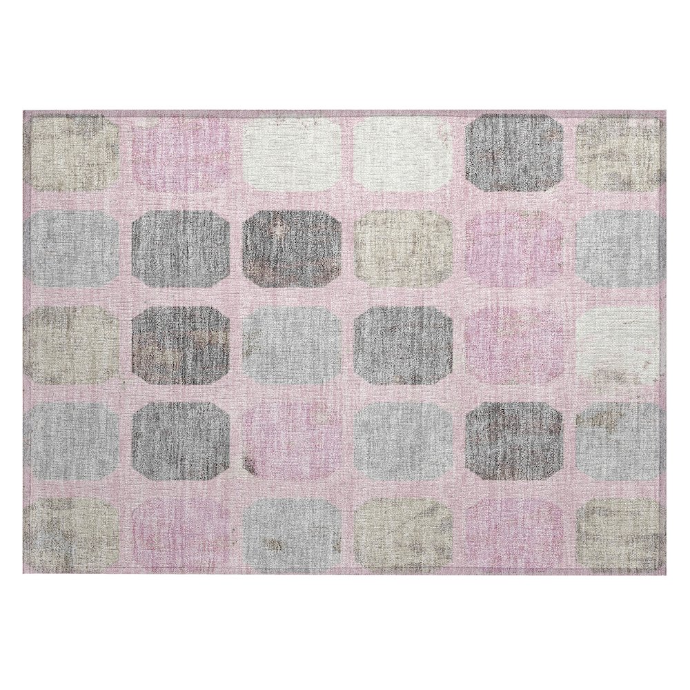 Machine Washable Indoor/Outdoor Chantille ACN2182 Pink 1'8" x 2'6" Rug. Picture 1