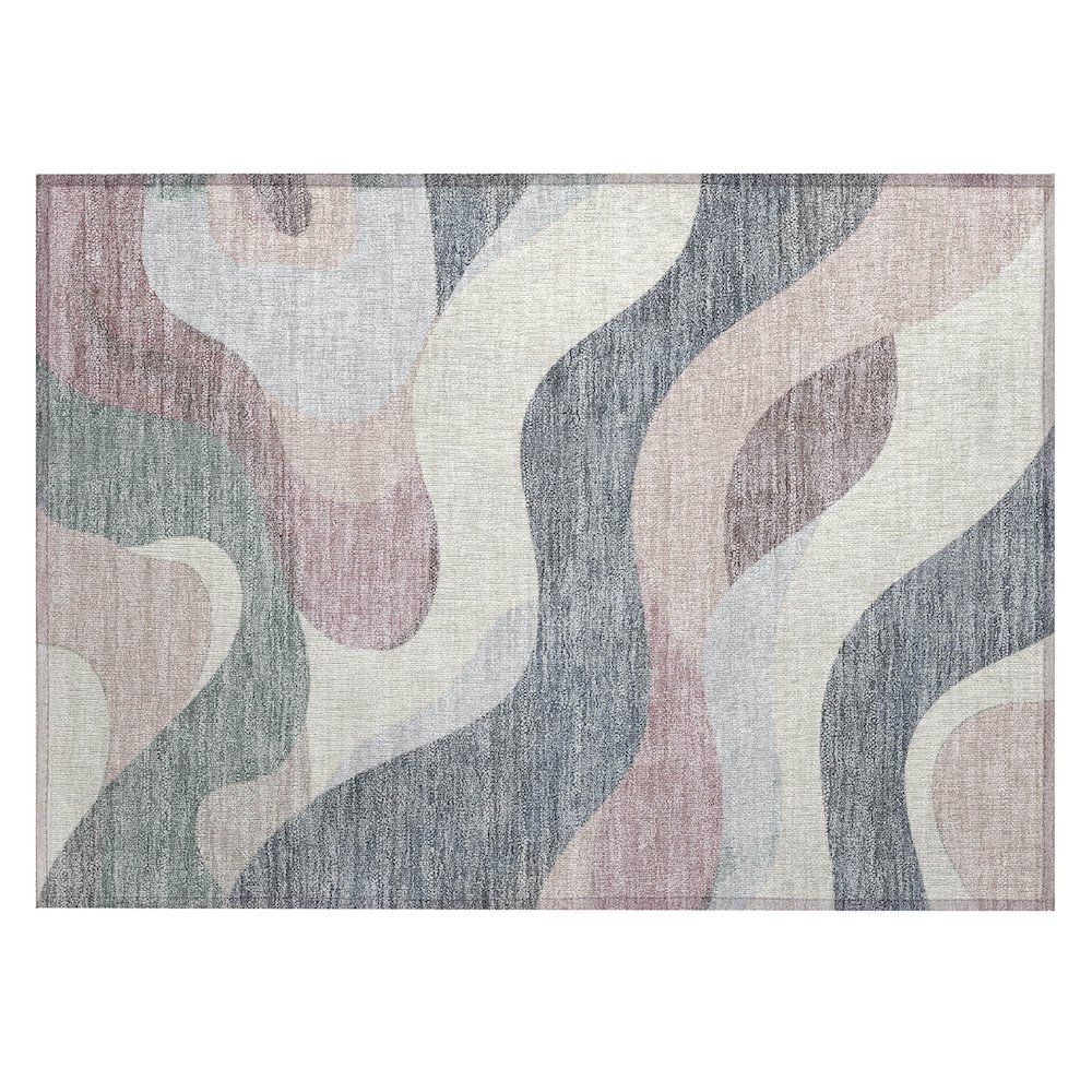 Machine Washable Indoor/Outdoor Chantille ACN2186 Blush 1'8" x 2'6" Rug. Picture 1