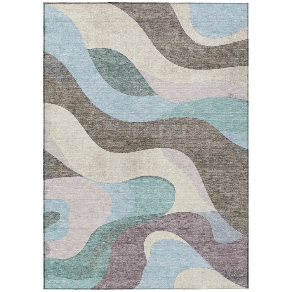 Machine Washable Indoor/Outdoor Chantille ACN2186 Taupe 2'6" x 3'10" Rug. Picture 1