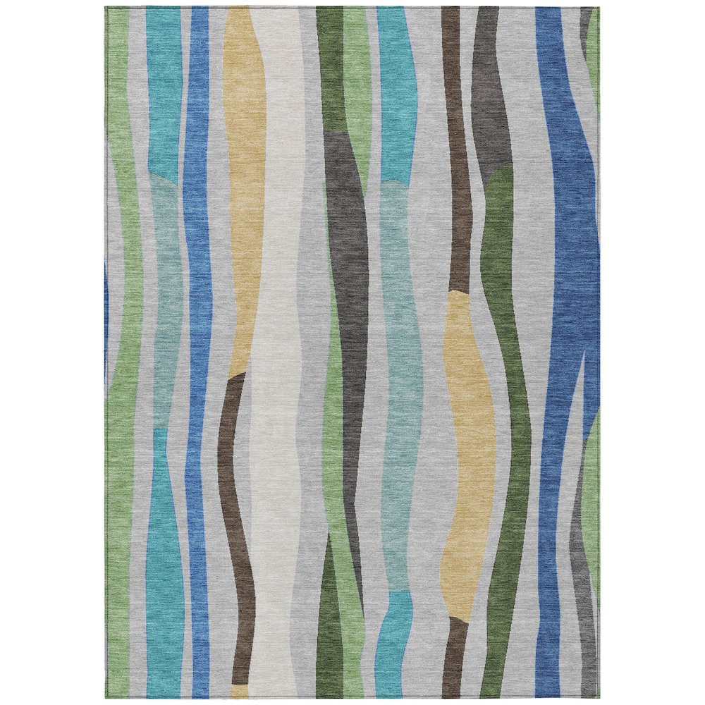 Machine Washable Indoor/Outdoor Chantille ACN2188 Green 2'6" x 3'10" Rug. Picture 1