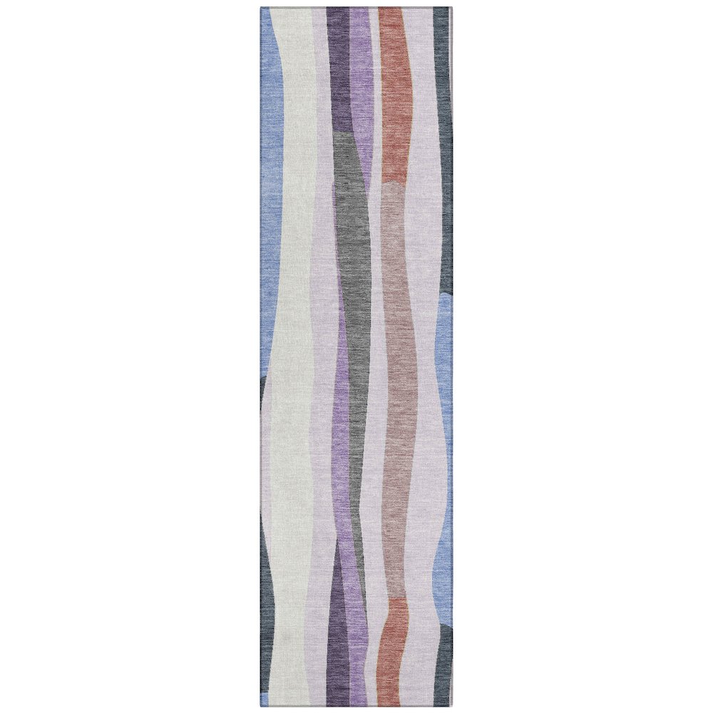 Machine Washable Indoor/Outdoor Chantille ACN2188 Lavender 2'3"x7'6" Runner Rug. Picture 1