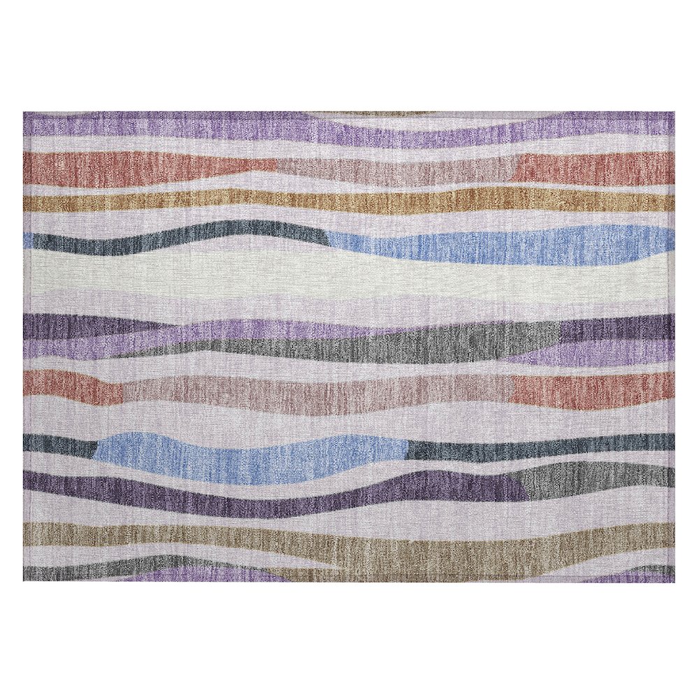 Machine Washable Indoor/Outdoor Chantille ACN2188 Lavender 1'8" x 2'6" Rug. Picture 1