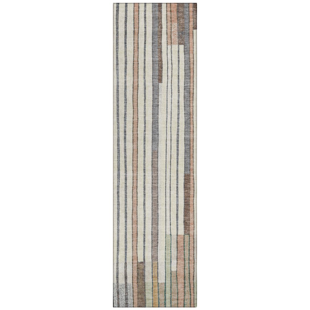 Machine Washable Indoor/Outdoor Chantille ACN2189 Brown 2'3" x 7'6" Runner Rug. Picture 1