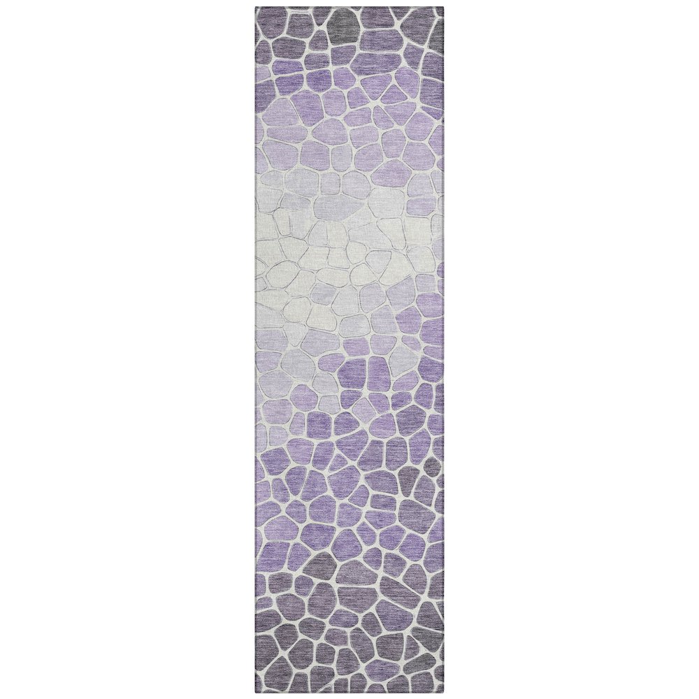 Machine Washable Indoor/Outdoor Chantille ACN2190 Purple 2'3" x 7'6" Runner Rug. Picture 1