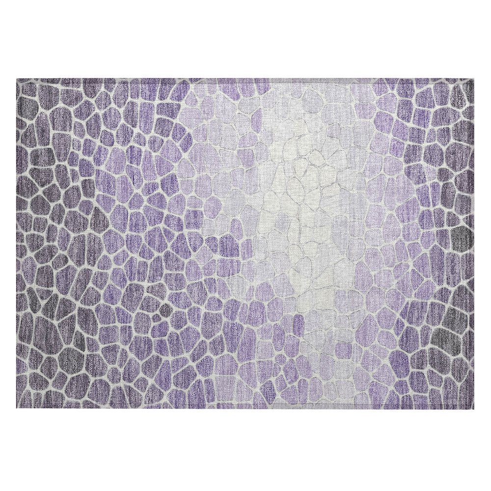 Machine Washable Indoor/Outdoor Chantille ACN2190 Purple 1'8" x 2'6" Rug. Picture 1
