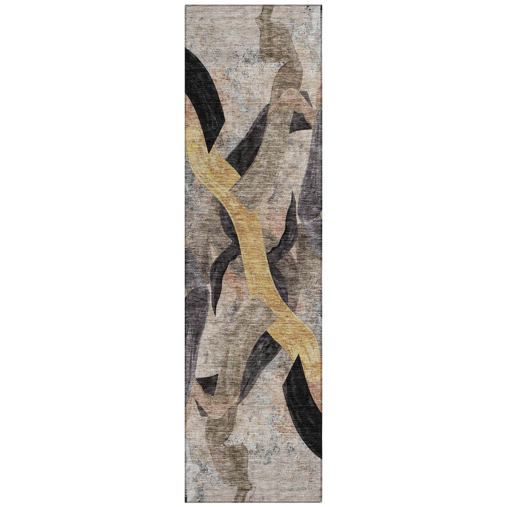 Machine Washable Indoor/Outdoor Chantille ACN2191 Taupe 2'3" x 7'6" Runner Rug. Picture 1