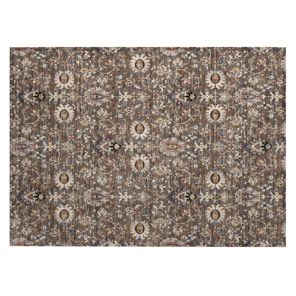 Machine Washable Indoor/Outdoor Chantille ACN2192 Chocolate 1'8" x 2'6" Rug. Picture 1