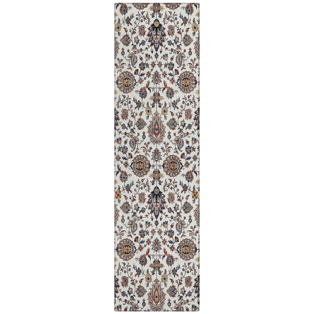 Machine Washable Indoor/Outdoor Chantille ACN2192 Ivory 2'3" x 7'6" Runner Rug. Picture 1
