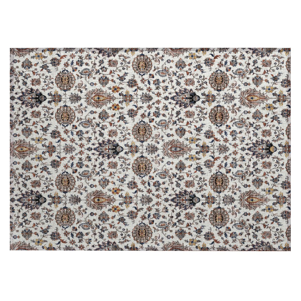 Machine Washable Indoor/Outdoor Chantille ACN2192 Ivory 1'8" x 2'6" Rug. Picture 1