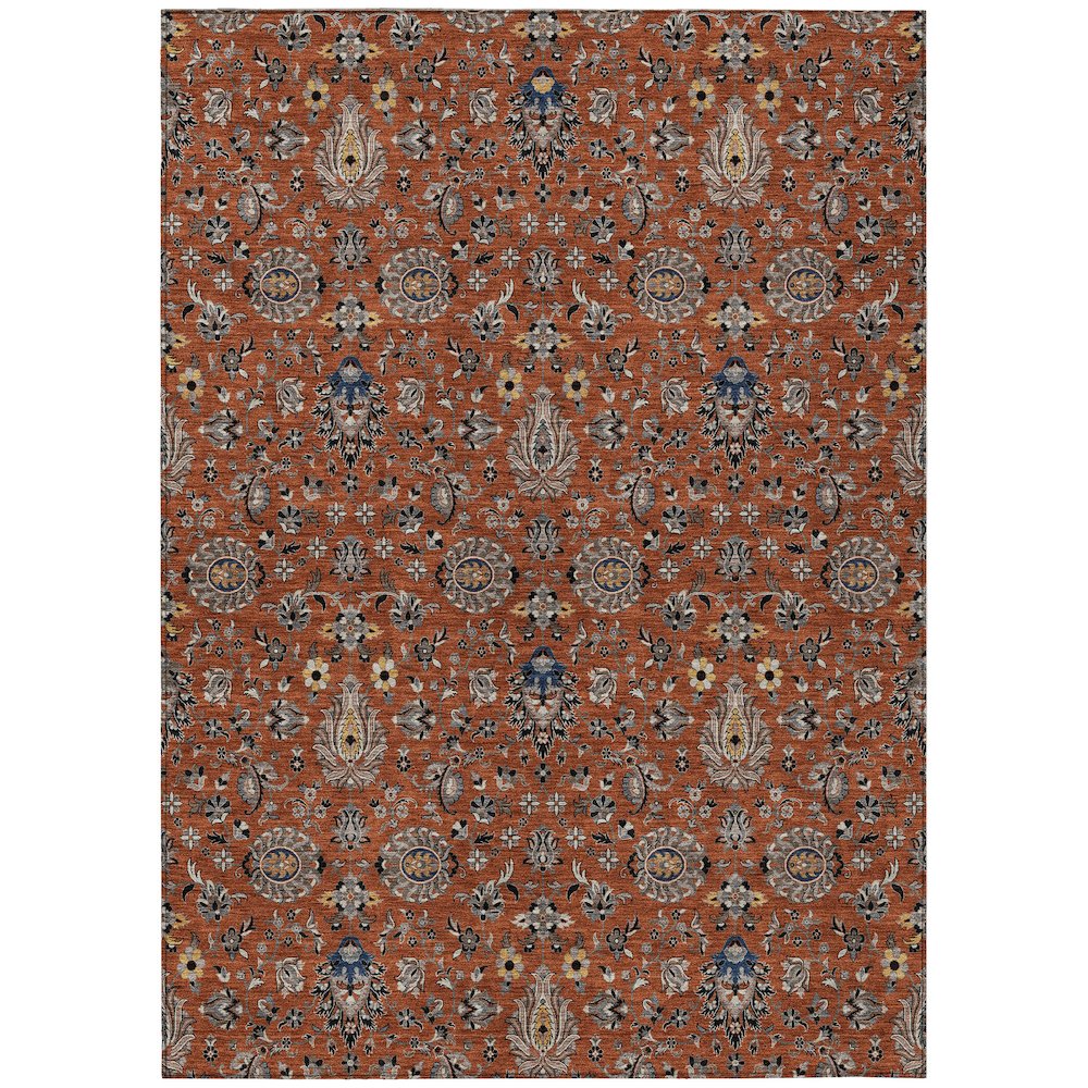 Machine Washable Indoor/Outdoor Chantille ACN2192 Paprika 2'6" x 3'10" Rug. Picture 1