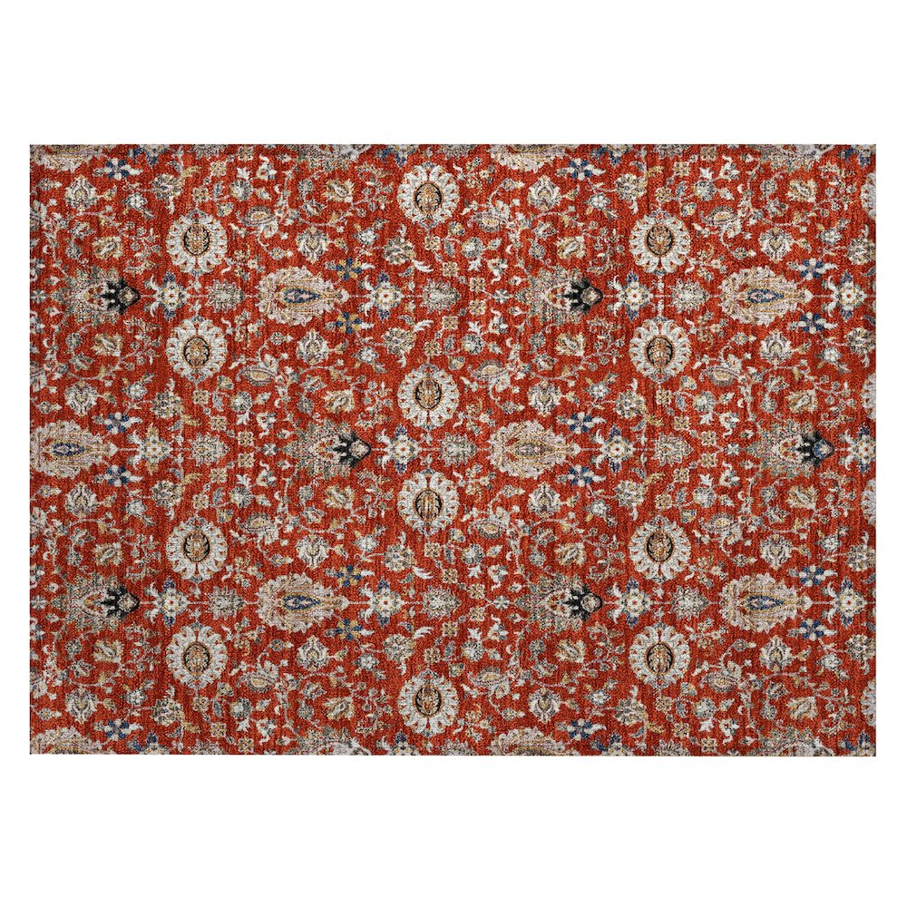 Machine Washable Indoor/Outdoor Chantille ACN2192 Red 1'8" x 2'6" Rug. Picture 1