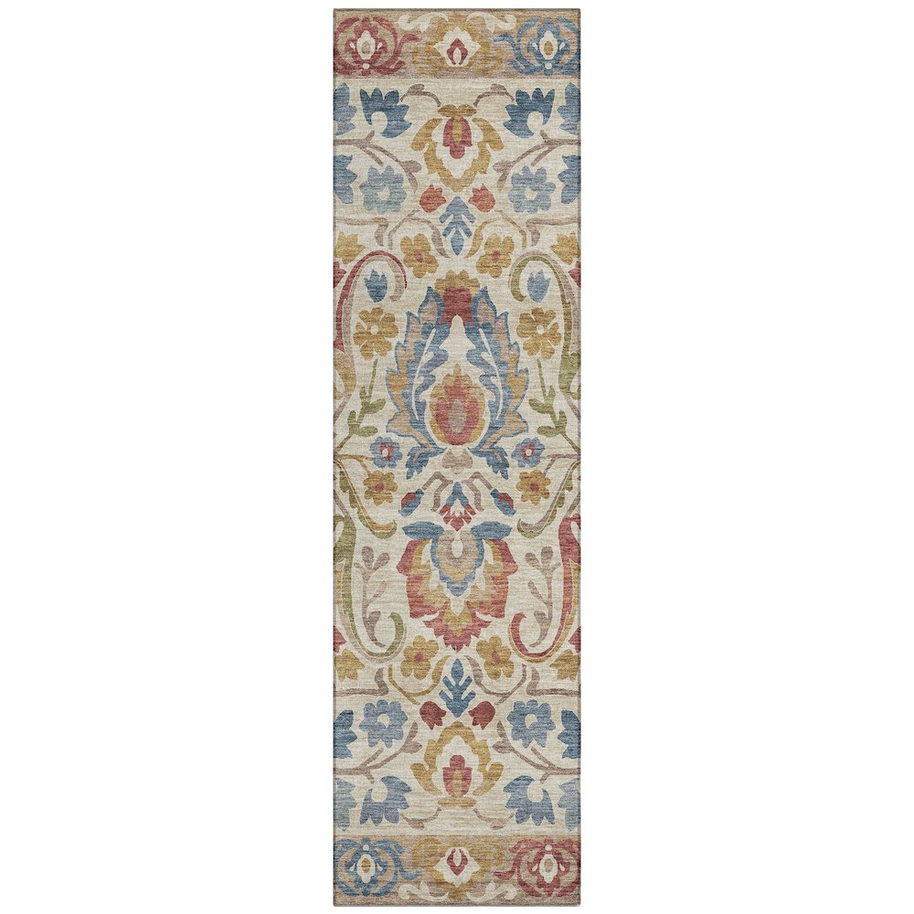Machine Washable Indoor/Outdoor Chantille ACN2193 Beige 2'3" x 7'6" Runner Rug. Picture 1