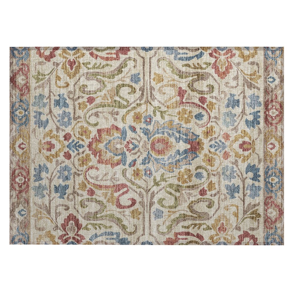 Machine Washable Indoor/Outdoor Chantille ACN2193 Beige 1'8" x 2'6" Rug. Picture 1