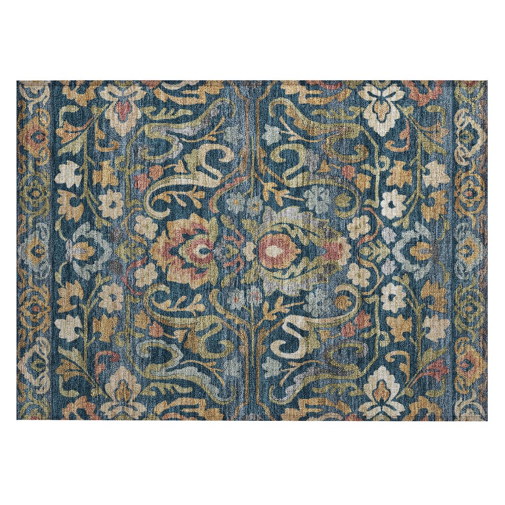 Machine Washable Indoor/Outdoor Chantille ACN2193 Navy 1'8" x 2'6" Rug. Picture 1