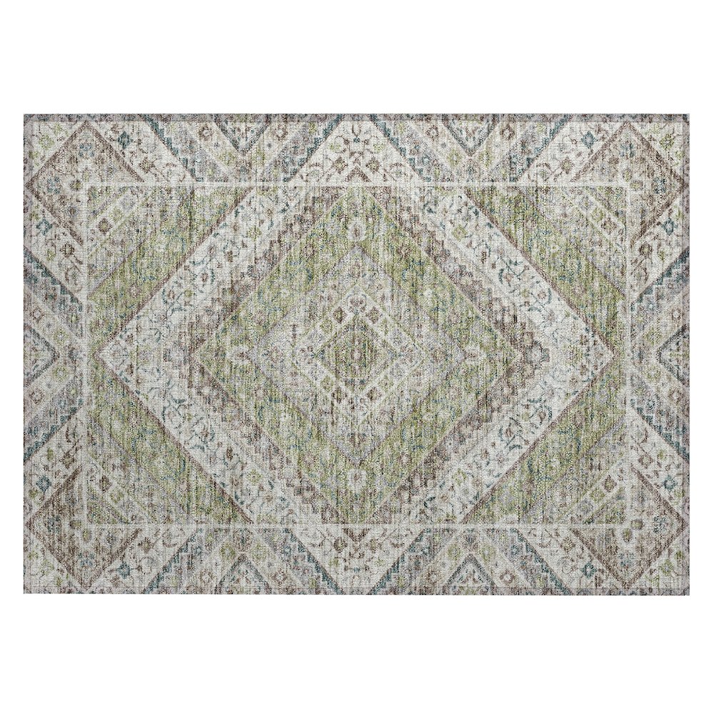 Machine Washable Indoor/Outdoor Chantille ACN2195 Aloe 1'8" x 2'6" Rug. Picture 1