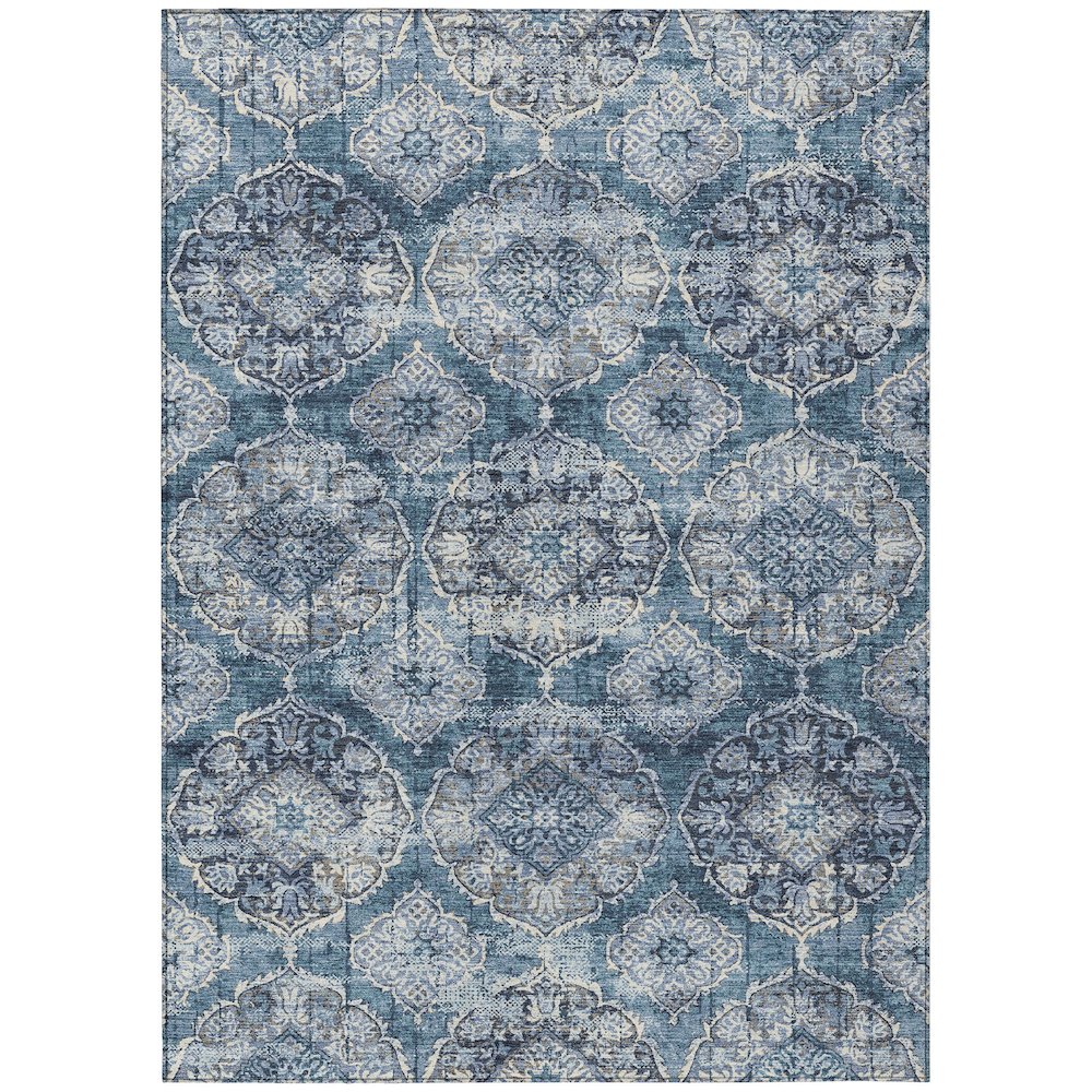 Machine Washable Indoor/Outdoor Chantille ACN2196 Denim 2'6" x 3'10" Rug. Picture 1