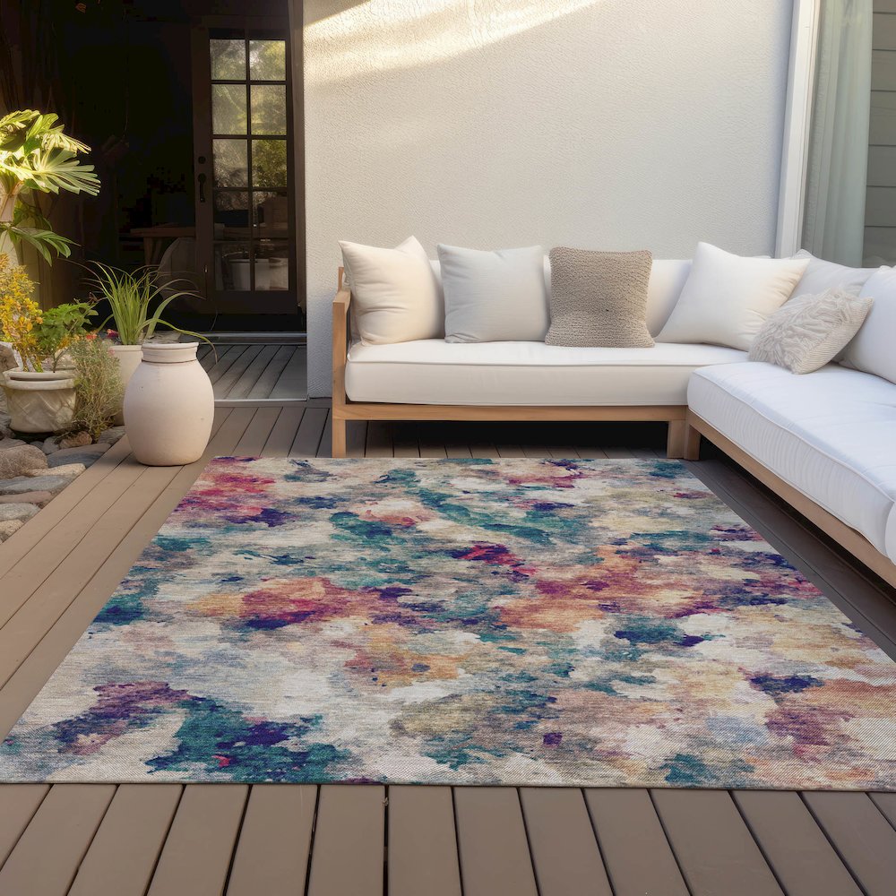 Machine Washable Indoor/Outdoor Chantille ACN2203 Putty 2'6" x 3'10" Rug. Picture 7
