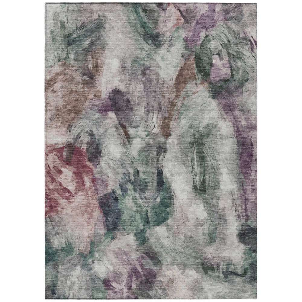 Machine Washable Indoor/Outdoor Chantille ACN2204 Green 2'6" x 3'10" Rug. Picture 1