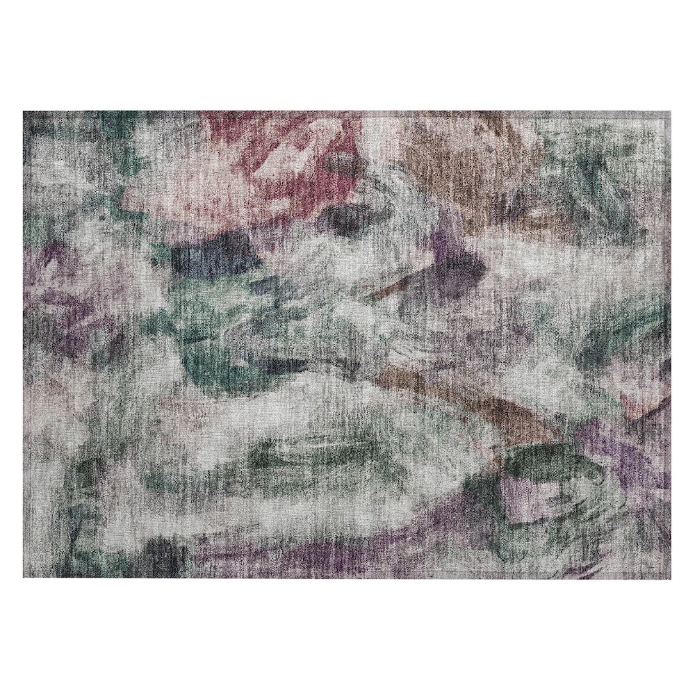 Machine Washable Indoor/Outdoor Chantille ACN2204 Green 1'8" x 2'6" Rug. Picture 1