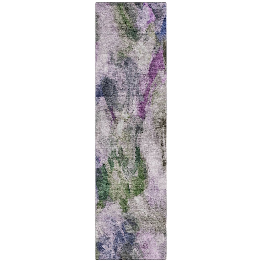 Machine Washable Indoor/Outdoor Chantille ACN2204 Lavender 2'3"x7'6" Runner Rug. Picture 1