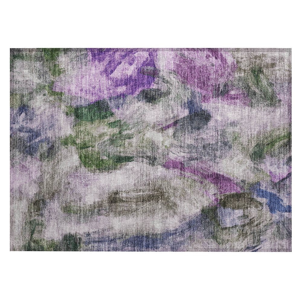 Machine Washable Indoor/Outdoor Chantille ACN2204 Lavender 1'8" x 2'6" Rug. Picture 1