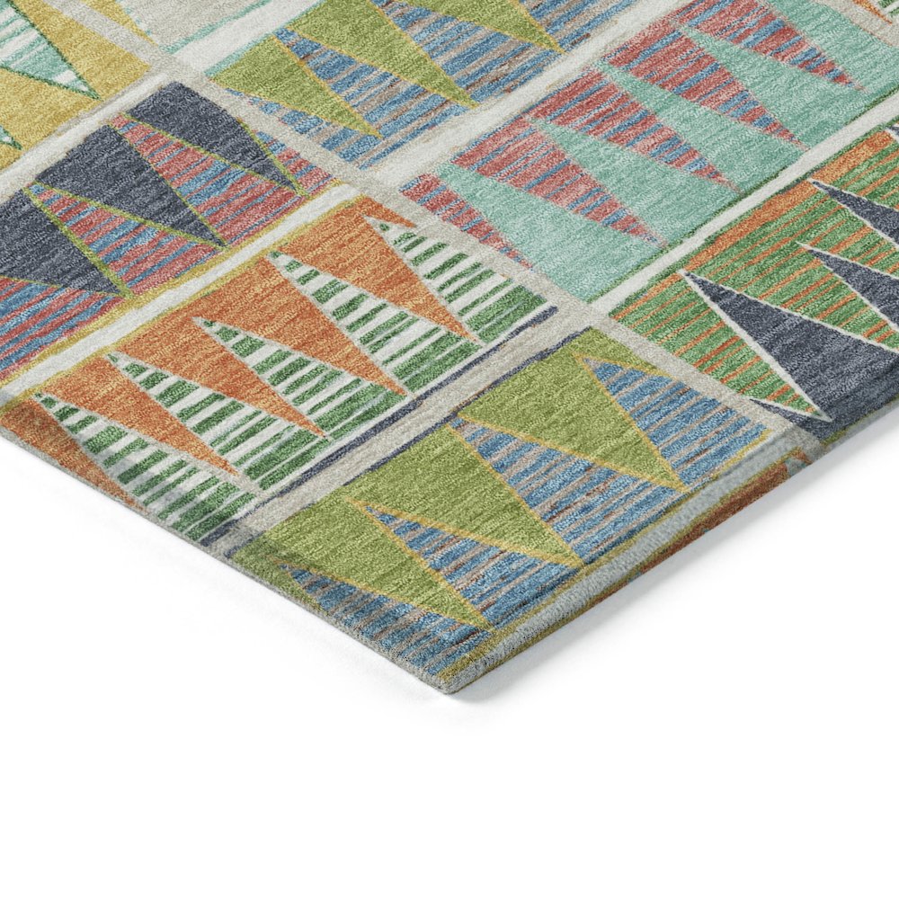 Machine Washable Indoor/Outdoor Chantille ACN2205 Beige 1'8" x 2'6" Rug. Picture 3