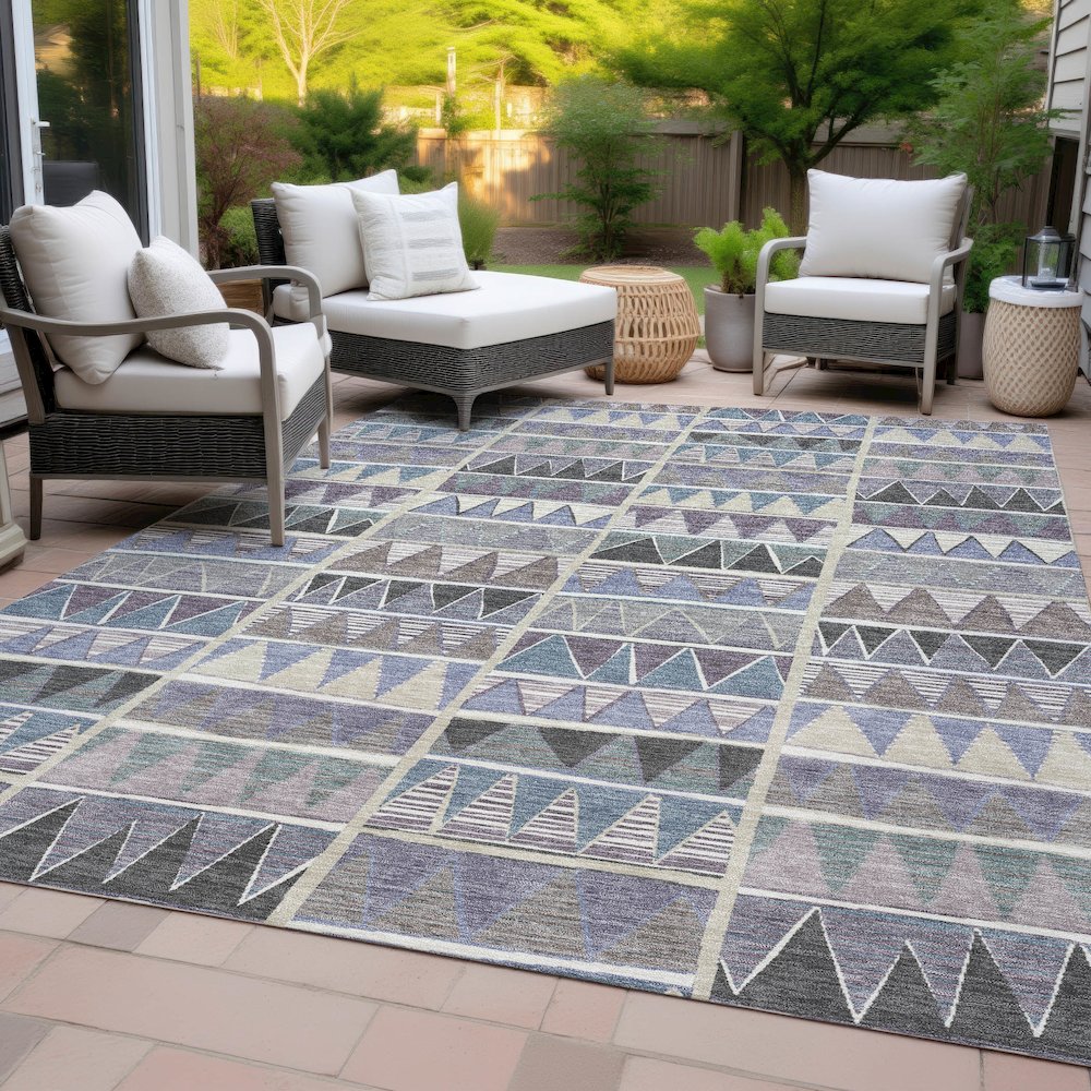 Machine Washable Indoor/Outdoor Chantille ACN2205 Lavender 2'6" x 3'10" Rug. Picture 8