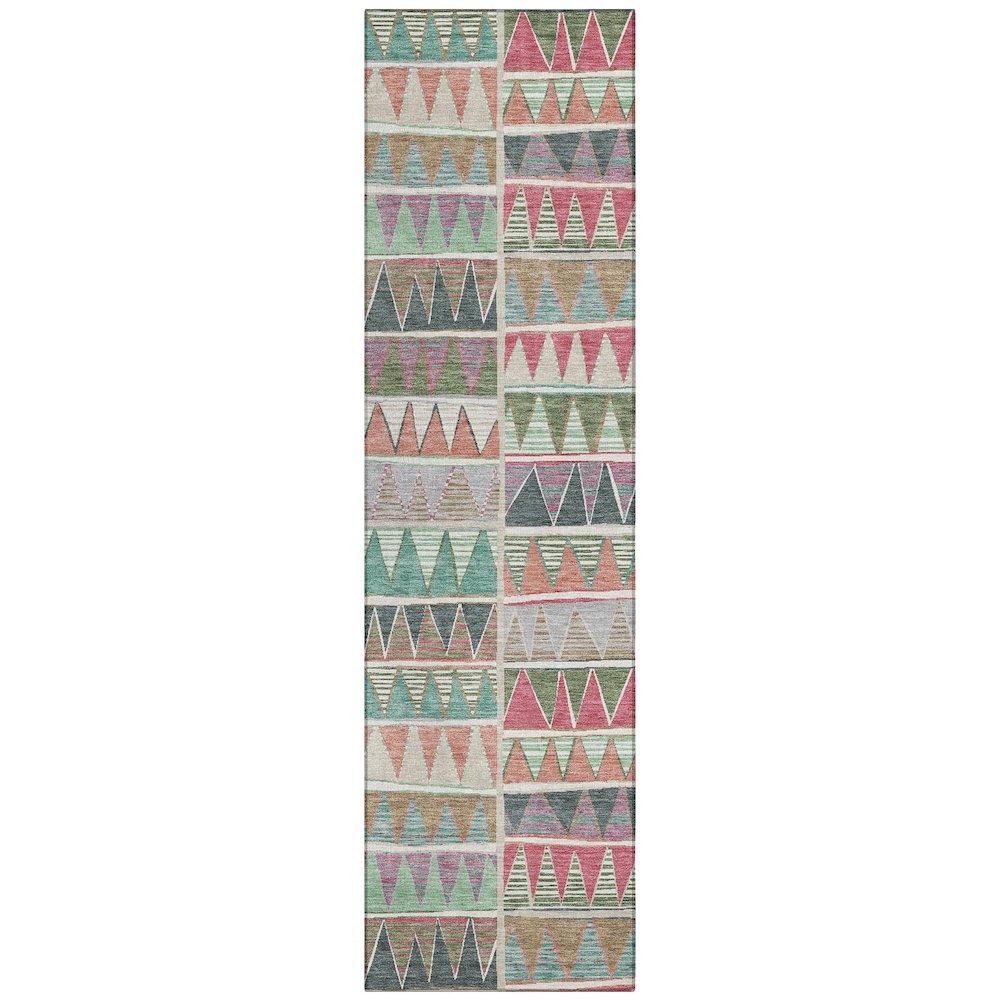 Machine Washable Indoor/Outdoor Chantille ACN2205 Salmon 2'3" x 7'6" Runner Rug. Picture 1