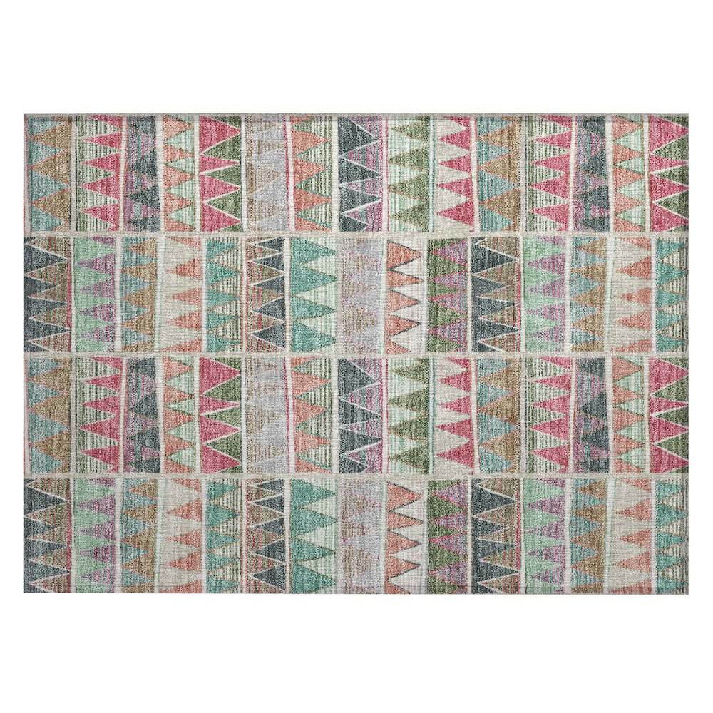 Machine Washable Indoor/Outdoor Chantille ACN2205 Salmon 1'8" x 2'6" Rug. Picture 1